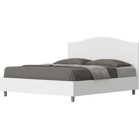 Letto Matrimoniale 160x190 cm Senza Rete Grace Bianco (1/5)