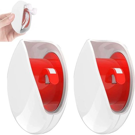 Lot de 2 enrouleurs automatiques pour écouteurs, gestionnaire de câbles USB portable, rangement sans nœuds (1/5)