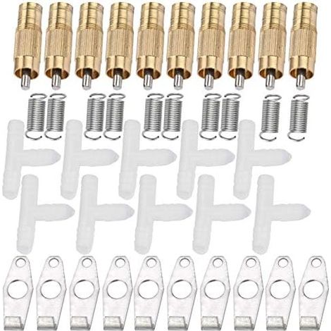 Automatic Stainless Steel Rabbit Drinker, 10 Pieces Heavy Duty Leakproof Nipple Fountain for Rodents and Poultry, for Rabbits, Rats, Hens, Backyard Breeding (1/5)