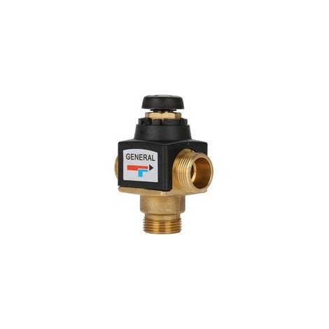 Mitigeur thermostatique pour chauffe-eau solaire en laiton ¨¤ filetage male 3 voies DN20, mitigeur thermostatique (1/5)