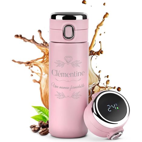 Tasse thermo avec gravure, Bouteille isotherme personnalisée (1/5)