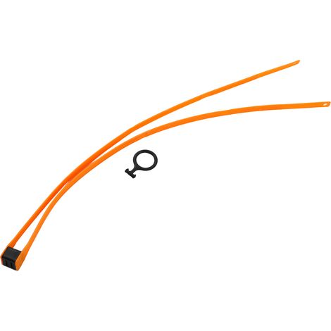 Attache câble double cercle autobloquante avec anneau de traction pour équipements sportifs extérieurs, orange (1/5)