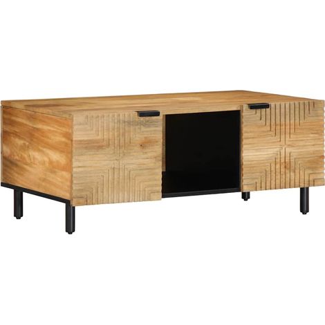 Couchtisch Braun 100x54x40 cm Massivholz Mango