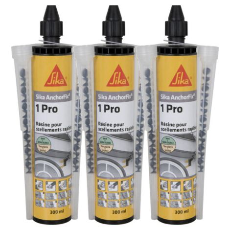 SIKA Anchorfix-1 Evolution - Grau - 300ml - 3er-Set chemische Schnellversiegelungsharze
