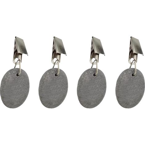 4 pesas de mármol + clip metálico – estabilización de tela – comidas/eventos al aire libre – diseño compacto – reutilizable (1/5)