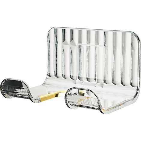 Haartrocknerhalter, stichfestes Badezimmerregal - wandmontierter Haartrocknerhalter (Weiß) (1/5)