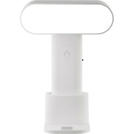 Lampe de chevet en bois sans fil rechargeable, lampe de bureau portable avec 3 modes de couleur, lumière du jour à intensité variable et rotation (1/5)