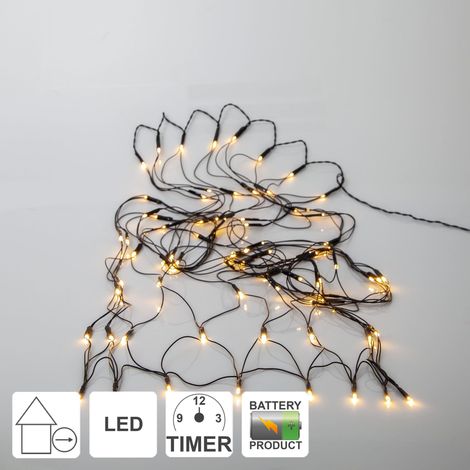 Star LED-Netz 'Akku', 80 warmwhite LED 0,8x1,5m