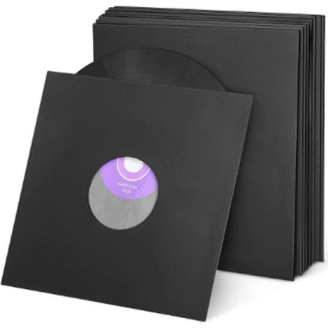 Lot de 10 pochettes de protection pour disques vinyle en papier kraft, format standard, pour un rangement optimal. (1/5)