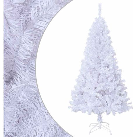 Künstlicher Weihnachtsbaum mit Dicken Zweigen Weiß 120 cm PVC