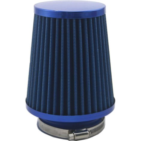 Lntyq Auto-Kaltluftfilter-Kit mit hohem Durchfluss, Hochleistungs-Ansaugkit, Maschenkegel mit Klemme (blau) (1/5)