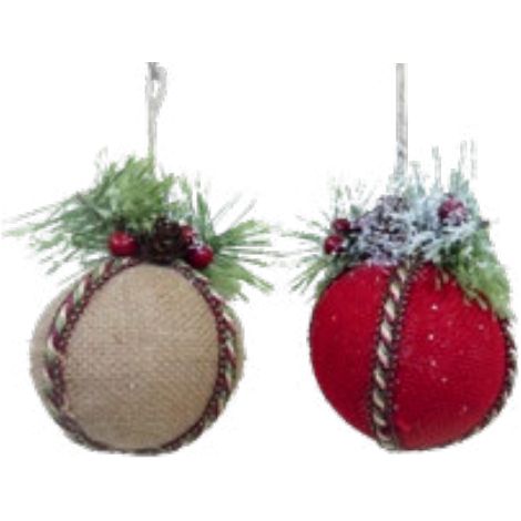 Sfera Decoro Natura D10 cm Assortita GIOCOPLAST