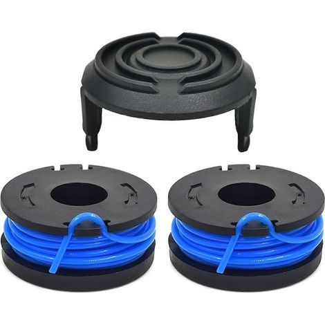 Conjunto F3w Tlw 01+tlw 01 1 com 2 Carretéis de Reposição + 1 Tampa de Carretel para Cortador de Grama Bauer 19 da Harbor Freight . (w9m) (1/5)