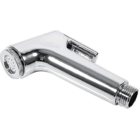 Douchette multifonctionnelle à main avec support de tuyau et fixation murale pour toilettes et salle de bain (1 ensemble, argent) (1/5)