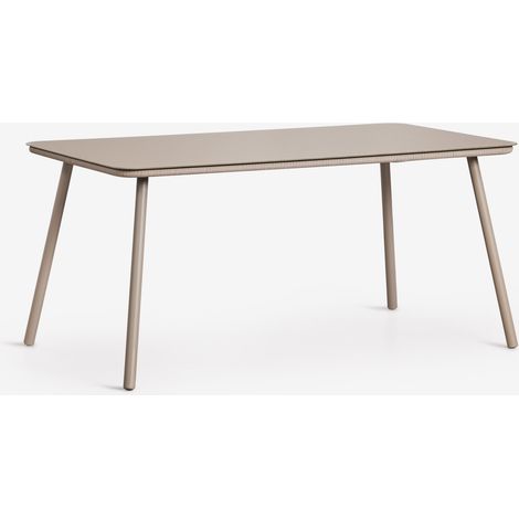 SKLUM Rechteckiger Esstisch 160x90 cm aus Arhiza-Glas Moka Braun (1/5)