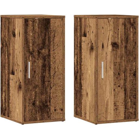 Meuble à chaussures, ensemble de 2 pièces, fabriqué en bois recyclé et en bois d'ingénierie. (1/5)