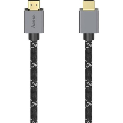 Hama HDMI Cavo Spina HDMI-A, Spina HDMI-A 2.00 m Grigio, Nero 00200504 UHD 8K, Cavo HDMI (1/5)
