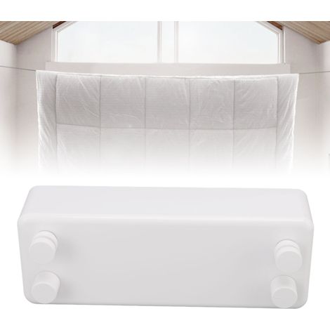 Corde à linge murale rétractable dissimulée de 4,2 mètres, double corde, pour balcons et salles de bains d'hôtels, en fil d'acier inoxydable épais, blanc. (1/5)