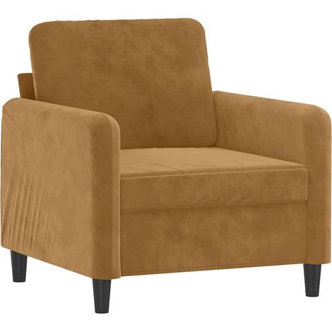 Fauteuil relax  Fauteuil Marron 60 cm Velours (1/5)