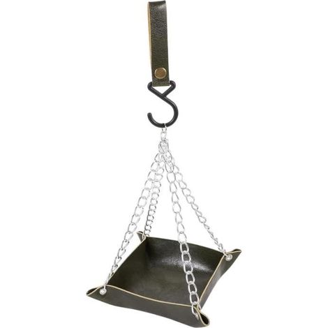 Mangeoire pour oiseaux - WJ - Suspendue - Cuir synthétique - Métal - Vert