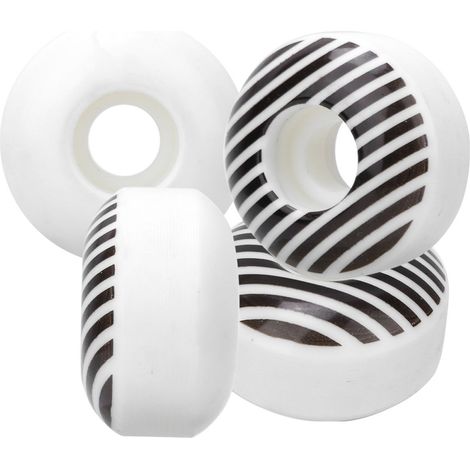 Roue De Skateboard - 52 x 30 mm - Polyuréthane 95A - Bande Blanche - Pour Glisse Contrôlée - 4 Pièces