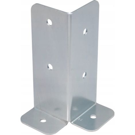 Socle pour poteaux de raccordement, galvanisé, 75 x 75 x 200 x 3 mm