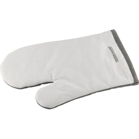 FACKELMANN 14298 - Guanto da forno, in cotone, colore: Bianco/Grigio (1/5)