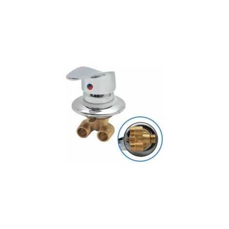 Carivent Duschkabinen-Mischbatterie, Messing-Duscharmatur, Umstellventil, verchromte Duschmischerarmatur, G1/2-Anschluss, Warm- und Kaltwasser-Duschmischer für Badezimmer. (1/5)