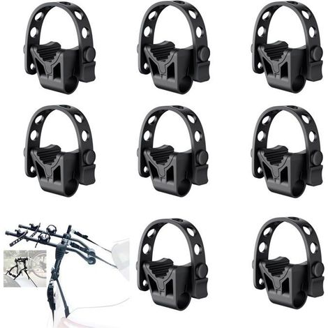 BelleRise - Lot de 8 sangles pour porte-vélos – Sangles de rechange pour porte-vélos, supports et fixations – Adaptées aux tubes de 1 pouce (1/5)