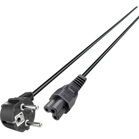 GRUNDIG Câble d'alimentation, prise trèfle, 2m, noir (1/2)