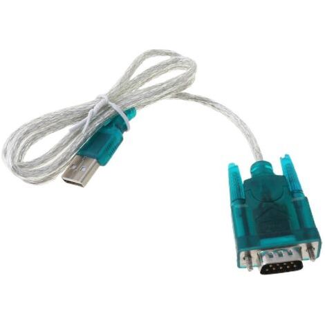 Câble adaptateur série USB vers RS232 (DB9) noir, standard pour PC (1/5)