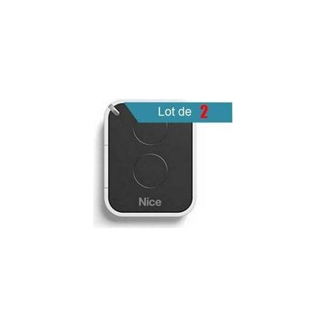 Pack de 2 télécommandes NICE Era-One ON2E – 2 canaux – Fréquence 433.92 MHz – Compatible motorisations portails et portes de garage
