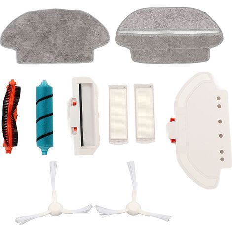 Kit brosse principale et filtre pour aspirateur Xiaomi 3C B106CN comprenant une brosse pour tapis, une brosse pour sols, un chiffon de nettoyage sec et humide et un support. (1/5)