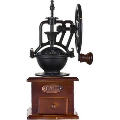 Moulin à café manuel en fonte, à manivelle, pour expresso, cafetière à piston et café filtre, pour une utilisation à la maison et en voyage.-AquaForge (1/5)