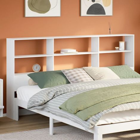 Cabecero de cama almacenaje madera maciza pino 180 cm