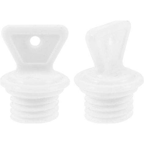 Lot de 2 bouchons pour bouillottes portables-4.50X3.50X3.50CM-White (1/3)