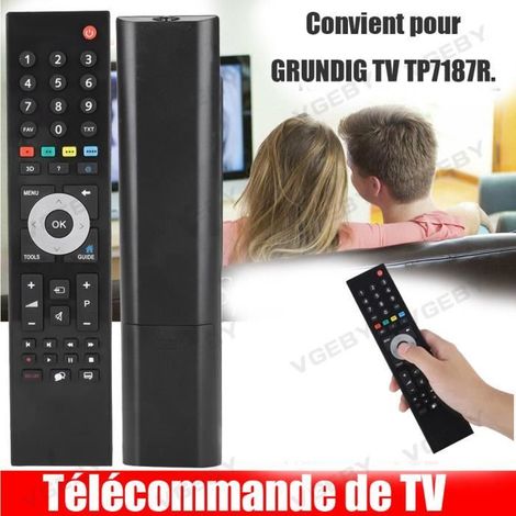 Télécommande de Remplacement compatible pour GRUNDIG TV TP7187R (Noir)-Ywey (1/3)