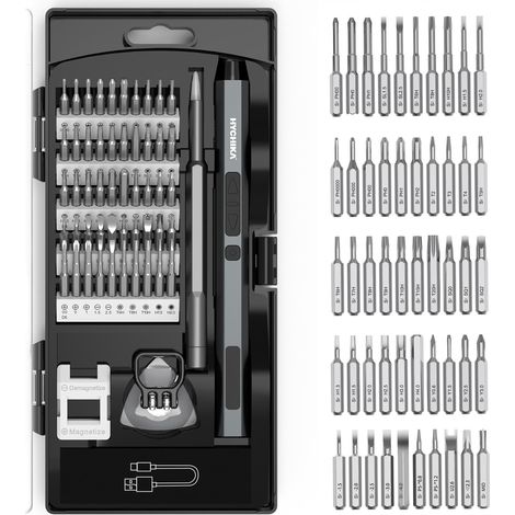 Tournevis - Kit de tournevis électriques de précision, 62 en 1 Tournevis et tourne-écrous  Tournevis Set di cacciaviti elettrici di precisione, 62 in 1 (1/5)