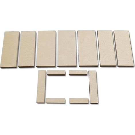 Habillage de foyer pour poêles à cheminée Aldebaran de Techfire - vermiculite - 13 pièces
