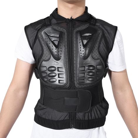 Gilet de moto sans manches avec protection corporelle, veste de protection pour la course (M) (1/5)