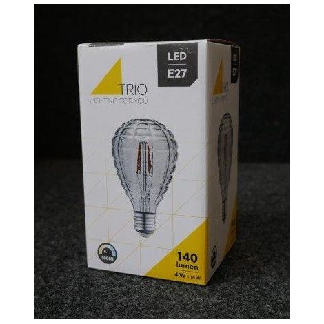 Ampoule filament globe déco culot E27 LED 4W 3000K 140lm 230V non-dimmable TROPFEN TRIO