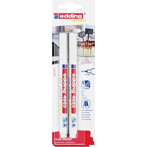 Edding 4085 4-4085-2-1049 Marcatore a gesso Bianco 1 mm, 2 mm (1/5)