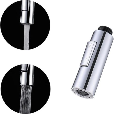 Tête de pulvérisation de robinet de cuisine extensible, colonne avec interrupteur 2 fonctions, connecteur 0.8 pouces - Remplissage robinet d'évier (1/5)