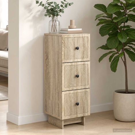 vidaXL Armoire à tiroirs Chêne Sonoma 33 x 34,5 x 90 cm (1/5)
