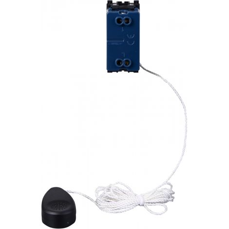 Bouton-poussoir ETTROIT VA1101 avec cordon 10 A Noir – Série Venus Compatible avec Vimar Arké (1/2)