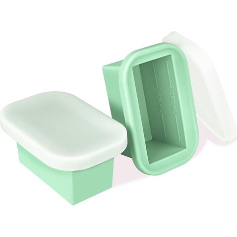 1 Plateau congélation silicone, cadre acier 3mm, moule portion 1 tasse, couvercle étanche, cuisine quotidien (1/5)