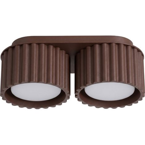 Plafones AURA marrón aluminio 2xGx53 21cm Sollux (1/2)