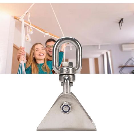 Kit de suspensión giratorio de 360° para columpios con mosquetones de acero inoxidable 304, capacidad de carga de 1200 lb para hamacas y columpios. (1/5)