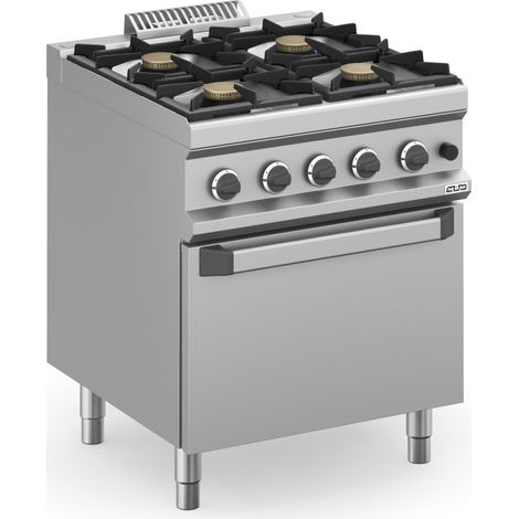 Fourneau à gaz - 4 feux - 4x7 kW - Avec four à gaz - Arilex