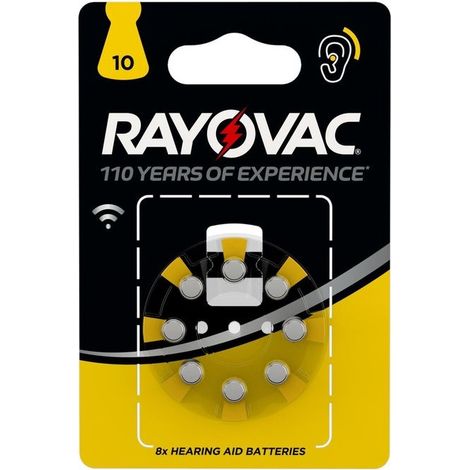 Rayovac Batteria per apparecchi acustici Size 10 Blister 8, PR70 (1/2)